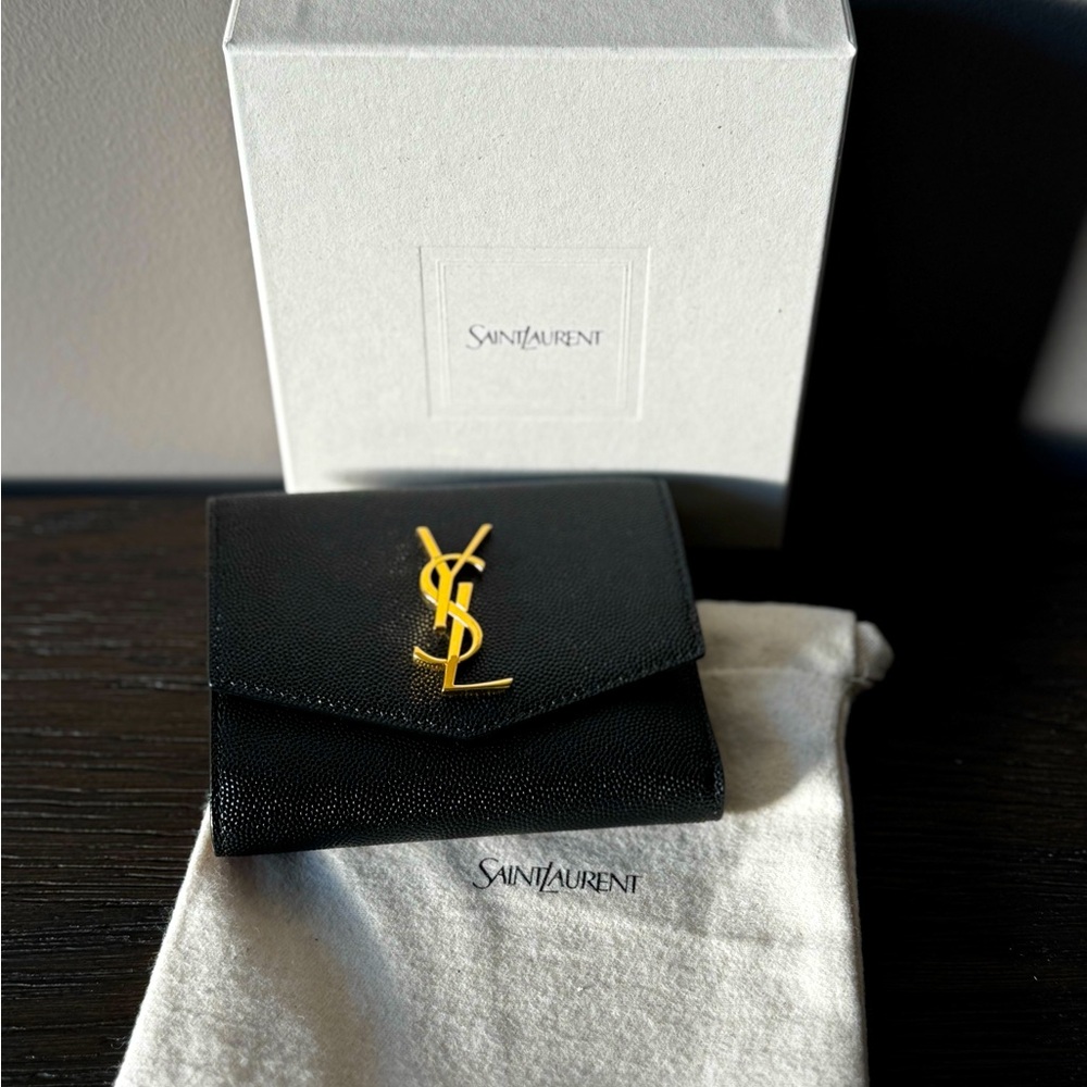 YSL black/gold wallet